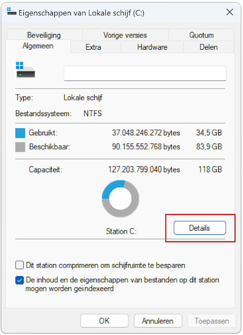 Schijfopruiming in Windows